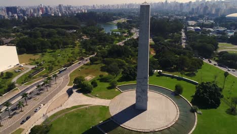 Vista-aérea-de-Ibirapuera,-Sao-Paulo,-Brasil