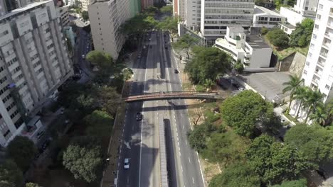 Vista-aérea-de-San-Pablo,-Brasil,-en-el-centro-de-la-ciudad