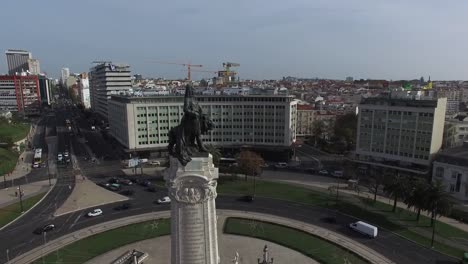 Marques-de-Pombal-Platz,-Lissabon,-Portugal