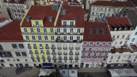 Aerial-View-of-Alfama,-Lisbon,-Portugal