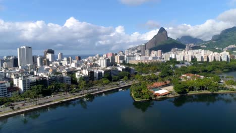 Flying-above-water-on-Ipanema-Beach-with-Mountains-in-the-distance.-Rio-de-Janeiro