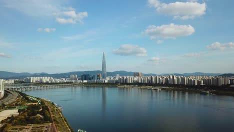 Blick-auf-Seoul-City-Skyline,-Südkorea.