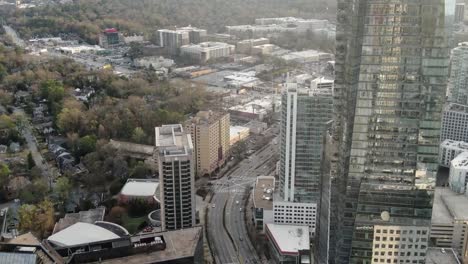 Aerial-of-Buckhead,-Atlanta,-Georgia