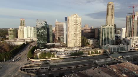 Aerial-of-Buckhead,-Atlanta,-Georgia