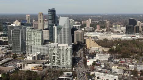 Aerial-of-Buckhead,-Atlanta,-Georgia