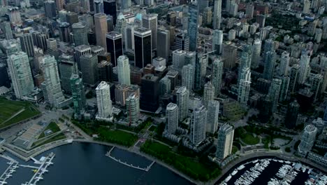 Aerial-view-Vancouver-City-Harbour-and-Marina