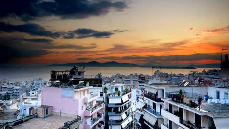 Time-Lapse-of-Sunset-in-Piraeus