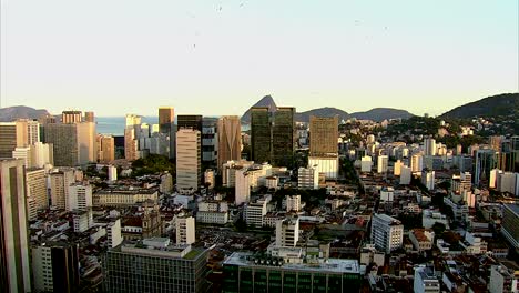 Flying-over-city-of-Rio-de-Janeiro,-Brasil