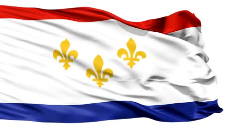 Isolated-Waving-National-Flag-of-New-Orleans-City