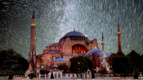 Hagia-Sophia-in-Istanbul.-Die-Welt-berühmten-Denkmal-der-byzantinischen-Architektur.