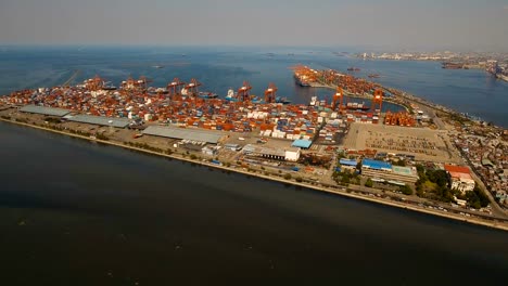 Cargo-industrial-port-aerial-view.-Manila,-Philippines