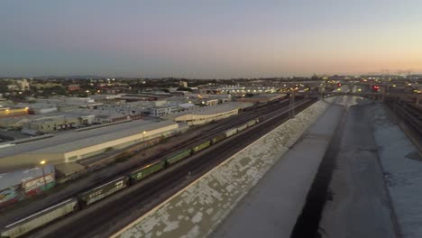 Los-Angeles-River-Sonnenuntergang-Antenne