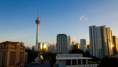 Timelapse-del-amanecer-con-vistas-a-la-ciudad-de-Kuala-Lumpur