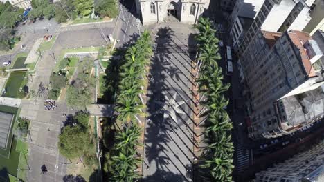 Aerial-View-of-Se-Cathedral,-Sao-Paulo,-Brazil