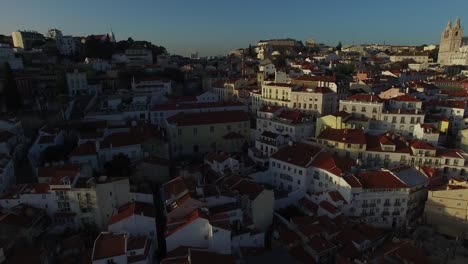 Aerial-View-of-Alfama,-Lisbon,-Portugal