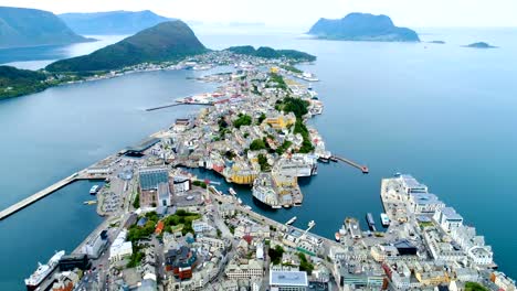 City-of-Alesund-Norway-Aerial-footage