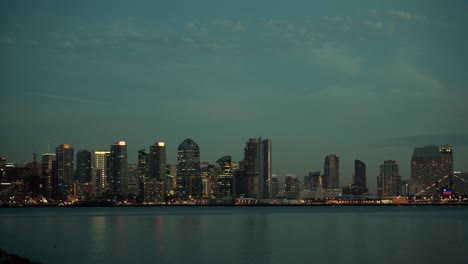 November-12,-2017.-Colorful-City-of-San-Diego-Skyline-and-Waterfront-at-Night.-San-Diego,-California,-United-States.