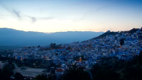 Chefchaouen-sunset-zoom-out-timelapse