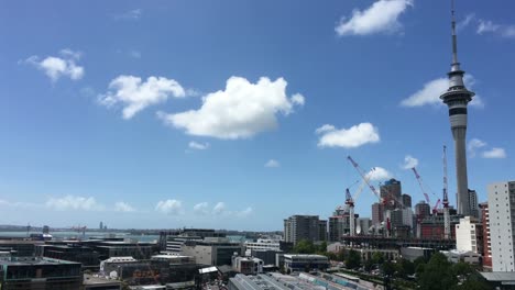 Panoramic-aerial-view-of-Auckland-city-urban-landscap