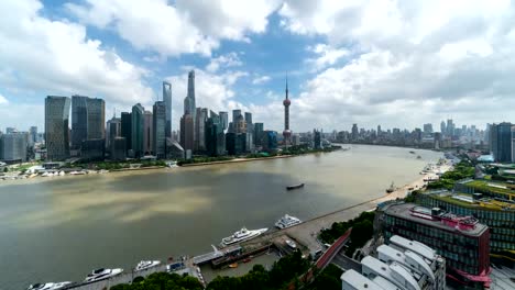 4K-Time-lapse-of-Shanghai-skyline-and-cityscape-with-cloudy-sky