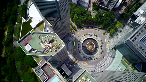 Luftbild-oben-nach-unten-von-Suntec-City-and-Fountain-of-Wealth.