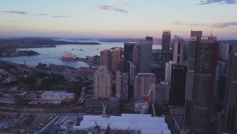 Zángano-de-la-vista-del-skyline-de-la-ciudad-de-Sydney