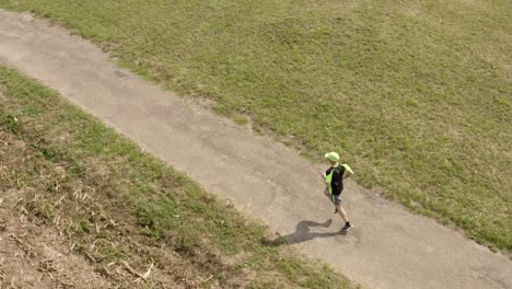 Jogger-en-una-vista-aérea