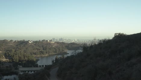 The-Hollywood-Reservior-with-Downtown-Los-Angeles-in-the-Background