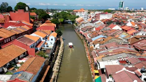 Aerial-view-of-Malacca-cityscape-at-daytime