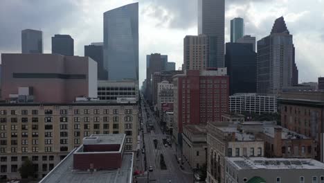 Aerial-of-Downtown-Houston,-Texas