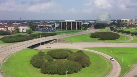 Aerial-of-Downtown-Houston,-Texas