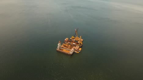 Dredging-platform-on-the-sea.-Philippines,-Manila