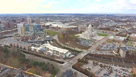 Providence-Rhodes-Island-State-Capitol-Gebäude-Antenne