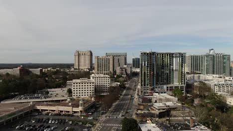 Aerial-of-Buckhead,-Atlanta,-Georgia