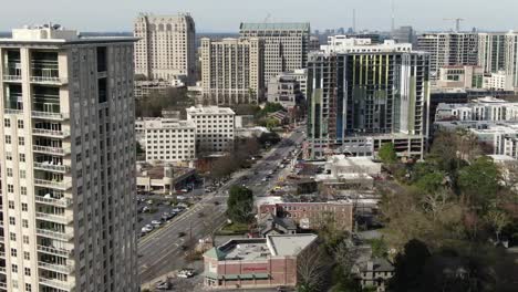 Aerial-of-Buckhead,-Atlanta,-Georgia