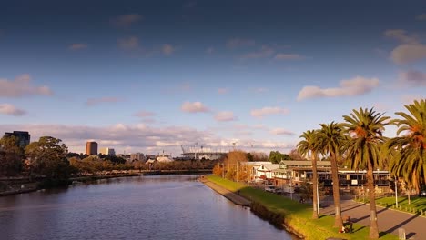 Melbourne-City,-Victoria,-Australien-Yarra-River