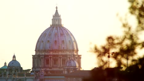 sunset-views-of-St.-Peter's-Basilica-in-Rome:-Vatican,-Christianity,-faith,-pope