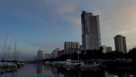 Bahía-de-Manila,-Filipinas-sunrise-time-lapse