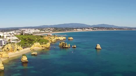 Aerial-from-natural-rocks-in-Lagos-Portugal