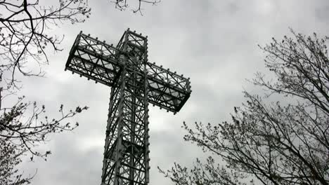 Industrial-crucifix.-Timelapse-clouds.