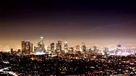 Los-Angeles-Tag-zur-Nacht,-timelapse