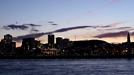 La-ciudad-de-Montreal,-lapso-de-tiempo-del-día-a-la-noche