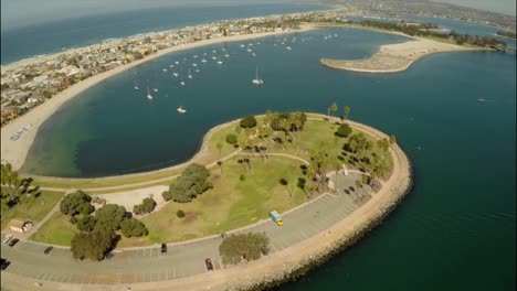 Aerial-Shot-of-Mission-Bay-in-San-Diego