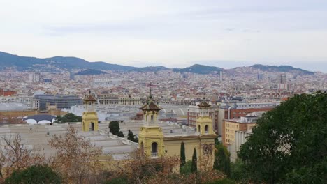 barcelona-city-day-light-panorama-mountain-view-4k-spain