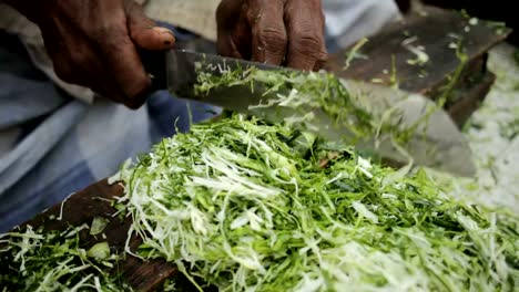 A-day-in-the-life-of-Sri-Lanka---man-chopping-cabbage-on-the-street