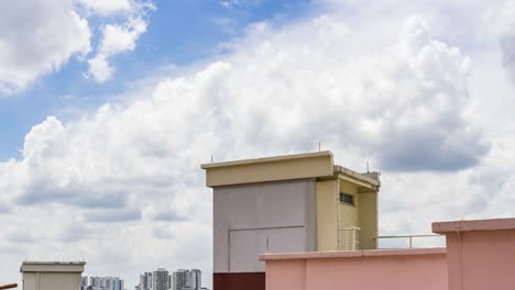 Timelapse-Singapore-traditional-Apartments-with-cloud-moving