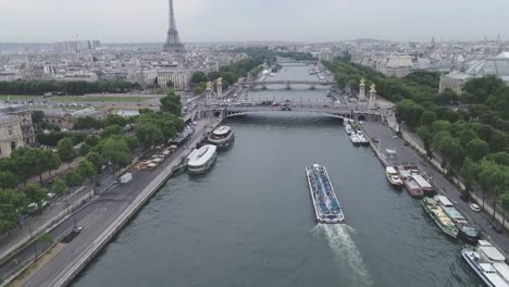 Aerial-view-of-Paris-with-Seine-river