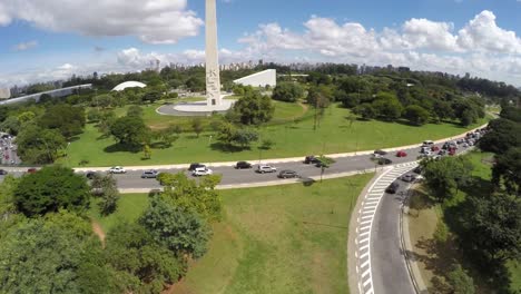 Aerial-View-of-Ibirapuera,-Sao-Paulo,-Brazil