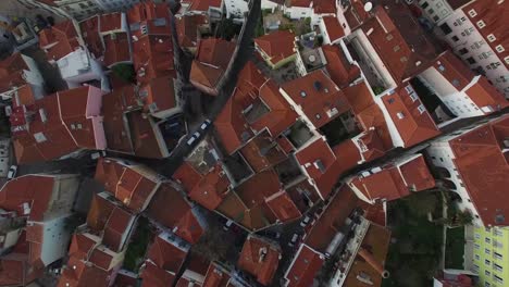 Aerial-View-of-Alfama,-Lisbon,-Portugal