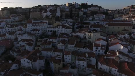 Aerial-View-of-Alfama,-Lisbon,-Portugal